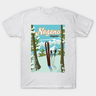 Nagano Japan Ski poster T-Shirt